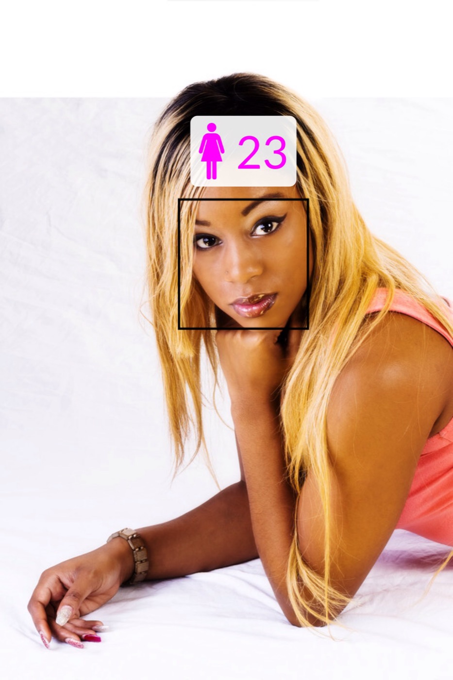 Small preview of the Estimate my Age scan result